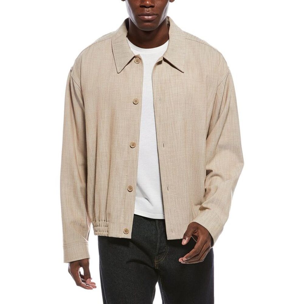 Simkhai Mens  Archibald Shirt Jacket, Tan